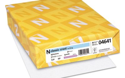CLASSIC CREST Stationery Writing Paper, 24 lb Bond Weight, 8.5 x 11, Whitestone, 500/Ream
