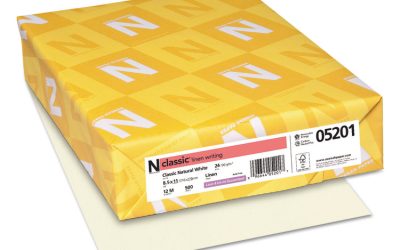 CLASSIC Linen Stationery, 24 lb Bond Weight, 8.5 x 11, Classic Natural White, 500/Ream