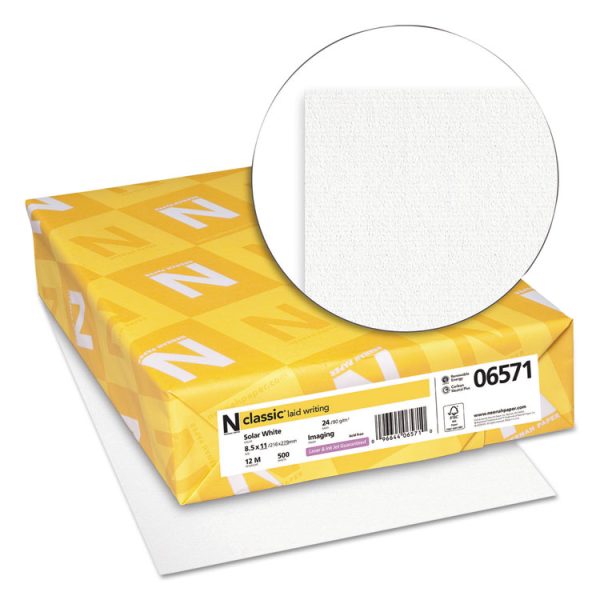 CLASSIC Laid Stationery, 97 Bright, 24 lb Bond Weight, 8.5 x 11, Solar White, 500/Ream - Image 2