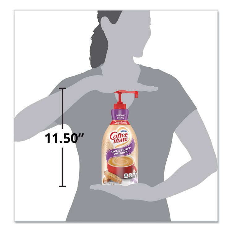 Liquid Coffee Creamer, Sweetened Original, 1.5 Liter Pump Bottle, 2/carton - Image 3