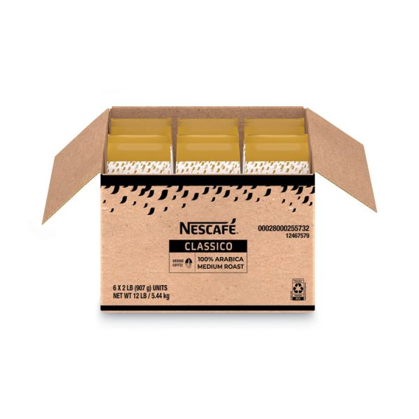 Classico 100% Arabica Roast Ground Coffee, Medium Blend, 2 Lb Bag, 6/Carton - Image 2