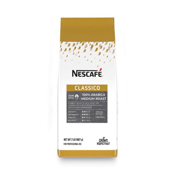Classico 100% Arabica Roast Ground Coffee, Medium Blend, 2 Lb Bag, 6/Carton