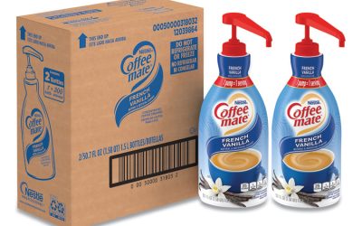 Liquid Coffee Creamer, French Vanilla, 1.5 Liter Pump Bottle, 2/carton