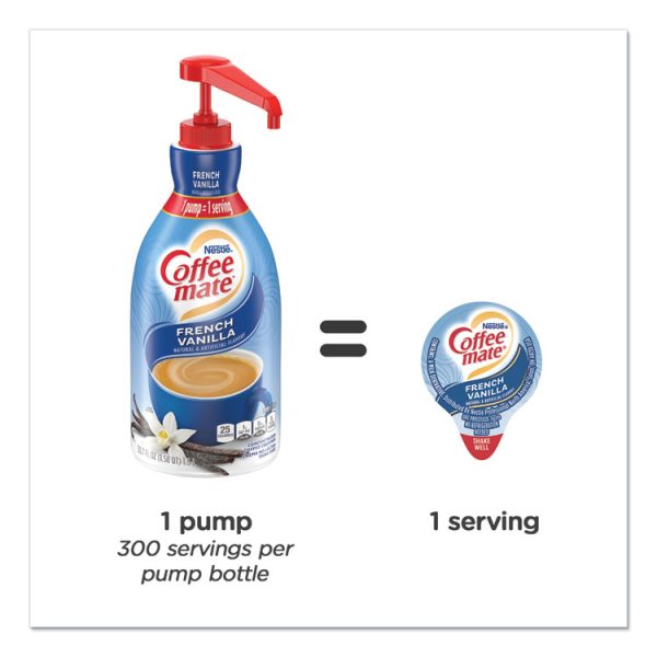Liquid Coffee Creamer, French Vanilla, 1.5 Liter Pump Bottle, 2/carton - Image 5