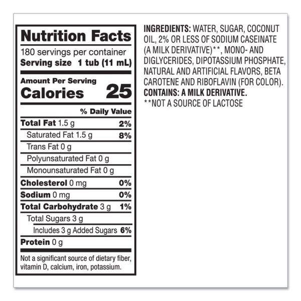 Liquid Coffee Creamer, French Vanilla, 0.38 Oz Mini Cups, 180/carton - Image 3