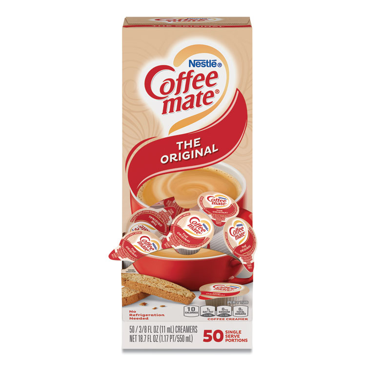 Liquid Coffee Creamer, Original, 0.38 Oz Mini Cups, 50/box, 4 Boxes/carton, 200 Total/carton - Image 2