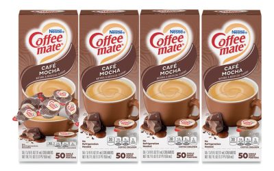 Liquid Coffee Creamer, Cafe Mocha, 0.38 Oz Mini Cups, 50/box, 4 Boxes/carton, 200 Total/carton