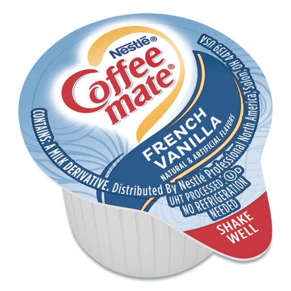 Liquid Coffee Creamer, French Vanilla, 0.38 Oz Mini Cups, 50/box, 4 Boxes/carton, 200 Total/carton - Image 4