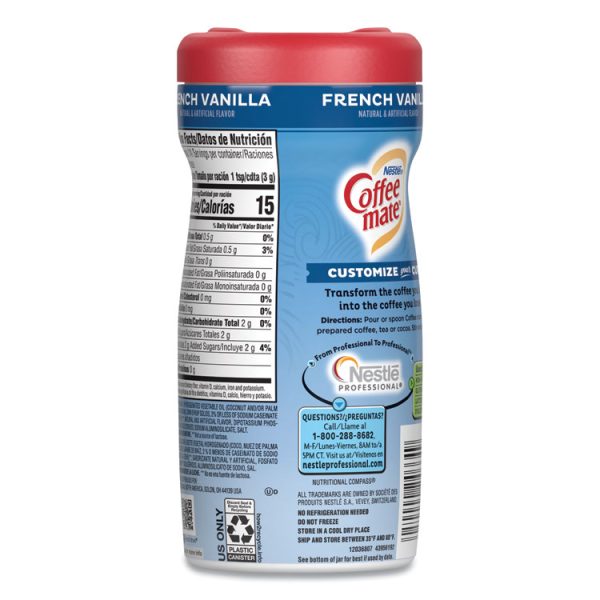 Non-Dairy Powdered Creamer, French Vanilla, 15 Oz Canister, 12/carton - Image 5
