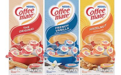 Liquid Coffee Creamer, French Vanilla/hazelnut/original, 0.38 Oz Mini Cups, 150 Cups/carton