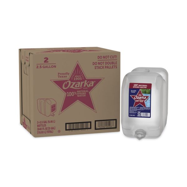 Bottled Natural Spring Water, 2.5 gal Bottle, 2/Carton, 48 Cartons/Pallet - Image 2