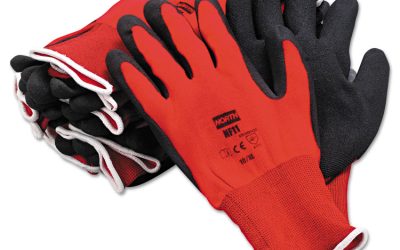 NorthFlex Red Foamed PVC Gloves, Red/Black, Size 10/X-Large, 12 Pairs