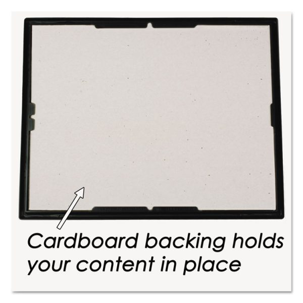 Ez Mount Document Frame With Trim Accent And Plastic Face, Plastic, 8.5 X 11 Insert, Black/gold, 18/carton - Image 4