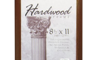 Solid Oak Hardwood Frame, 8.5 x 11, Walnut Finish