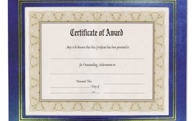 Leatherette Document Frame, 8.5 x 11, Blue, Pack of Two