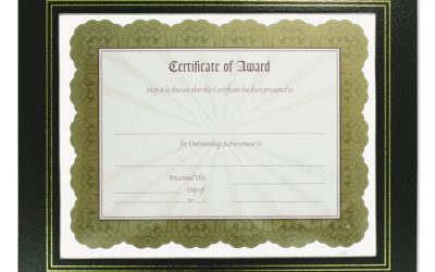 Leatherette Document Frame, 8.5 x 11, Black, Pack of Two