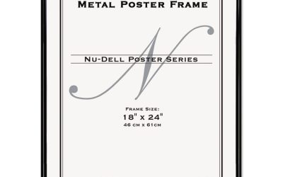 Metal Poster Frame, Plastic Face, 18 X 24, Black