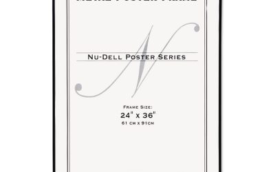 Metal Poster Frame, Plastic Face, 24 X 36, Black