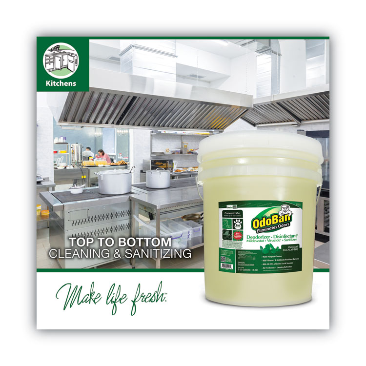 Concentrated Odor Eliminator And Disinfectant, Eucalyptus, 5 Gal Pail - Image 2