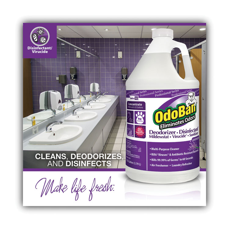 Concentrate Odor Eliminator And Disinfectant, Lavender Scent, 1 Gal Bottle, 4/carton - Image 2