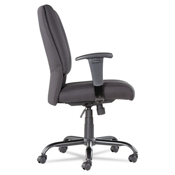 Big/tall Swivel/tilt Mid-Back Chair, Supports Up To 450 Lb, 19.29" To 23.22" Seat Height, Black - Image 2