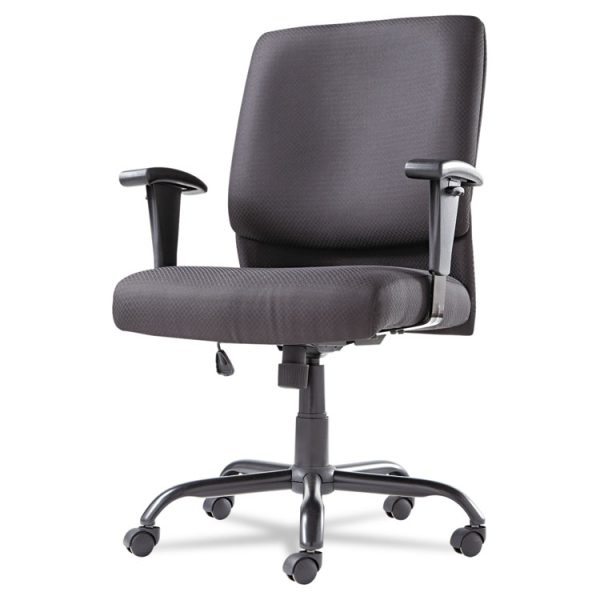 Big/tall Swivel/tilt Mid-Back Chair, Supports Up To 450 Lb, 19.29" To 23.22" Seat Height, Black - Image 7