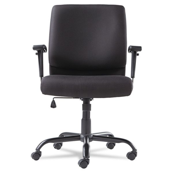 Big/tall Swivel/tilt Mid-Back Chair, Supports Up To 450 Lb, 19.29" To 23.22" Seat Height, Black - Image 6