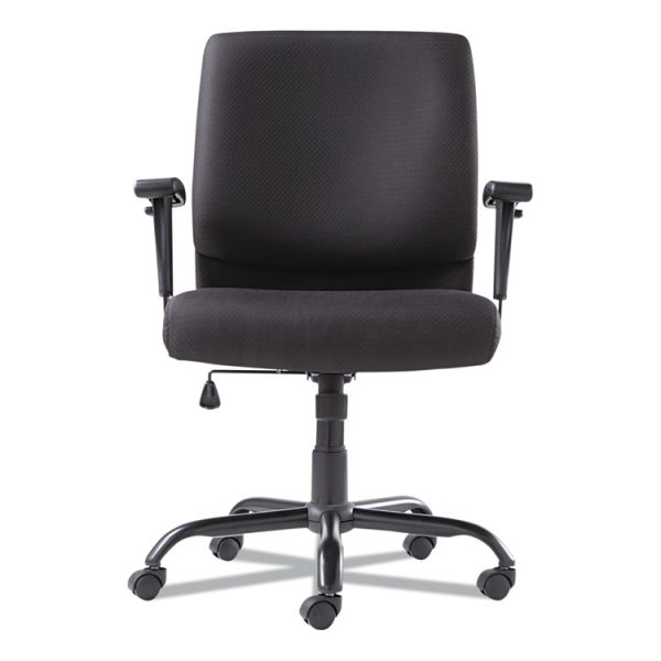 Big/tall Swivel/tilt Mid-Back Chair, Supports Up To 450 Lb, 19.29" To 23.22" Seat Height, Black - Image 9