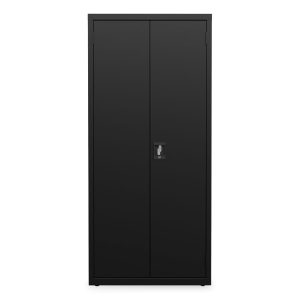Fully Assembled Storage Cabinets, 3 Shelves, 30" x 15" x 66", Black