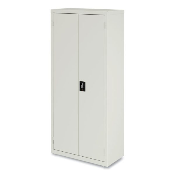 Fully Assembled Storage Cabinets, 3 Shelves, 30" x 15" x 66", Light Gray - Image 3