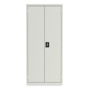 Fully Assembled Storage Cabinets, 3 Shelves, 30" x 15" x 66", Light Gray