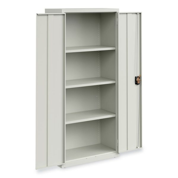 Fully Assembled Storage Cabinets, 3 Shelves, 30" x 15" x 66", Light Gray - Image 4