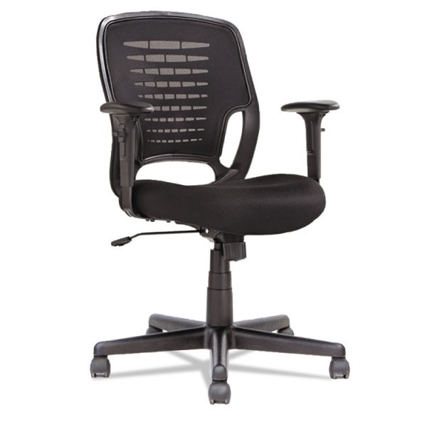 Swivel/tilt Mesh Task Chair, Supports Up To 250 Lb, 17.71" To 21.65" Seat Height, Black