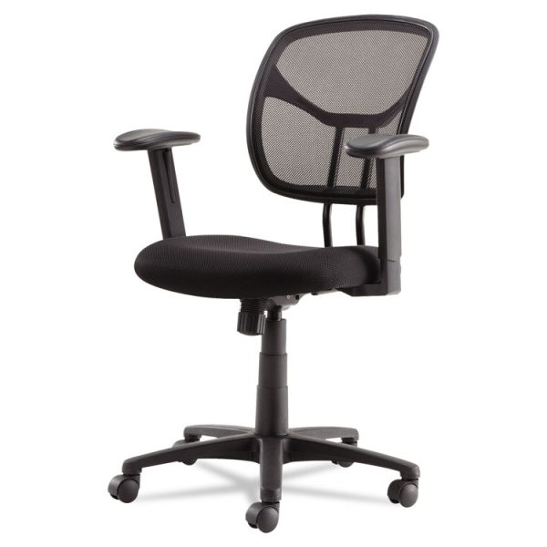 Swivel/tilt Mesh Task Chair With Adjustable Arms, Supports Up To 250 Lb, 17.72" To 22.24" Seat Height, Black - Image 7