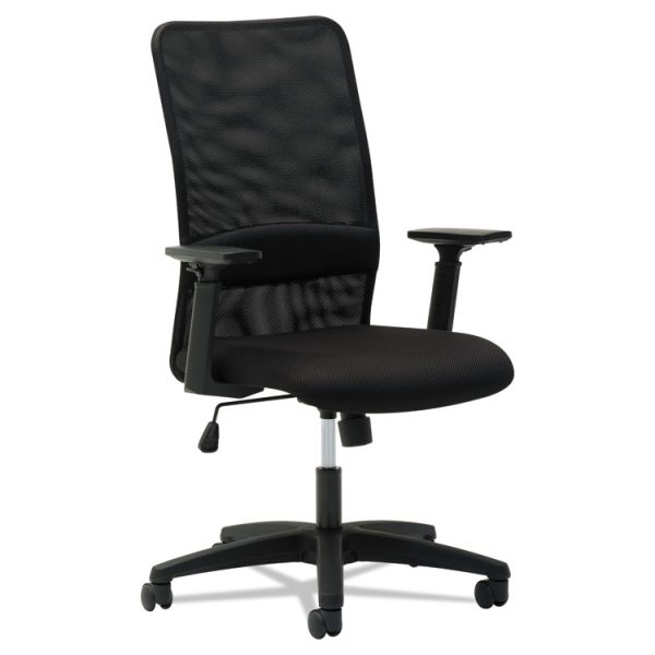 Mesh High-Back Chair, Supports Up To 225 Lb, 16" To 20.5" Seat Height, Black