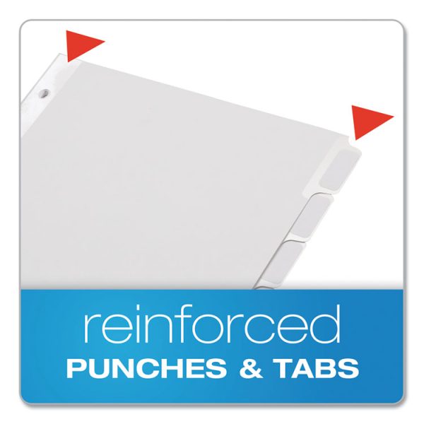 Custom Label Tab Dividers With Self-Adhesive Tab Labels, 8-Tab, 11 X 8.5, White, 5 Sets - Image 4