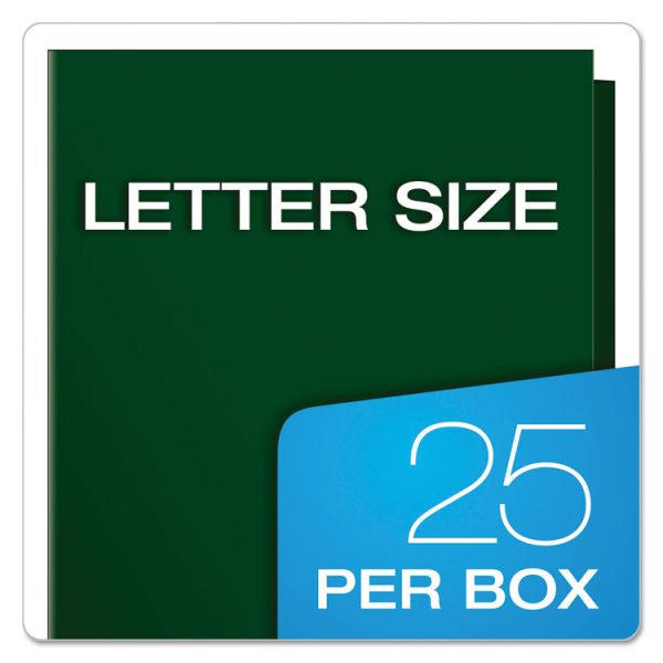 High Gloss Laminated Paperboard Folder, 100-Sheet Capacity, 11 X 8.5, Green, 25/box - Image 6