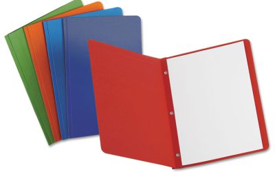 Title Panel And Border Front Report Cover, Three-Prong Fastener, 0.5″ Capacity, 8.5 X 11, Assorted/assorted, 25/box