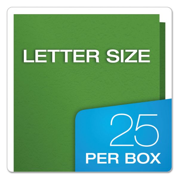 Twin-Pocket Folders With 3 Fasteners, 0.5" Capacity, 11 X 8.5, Green, 25/box - Image 7