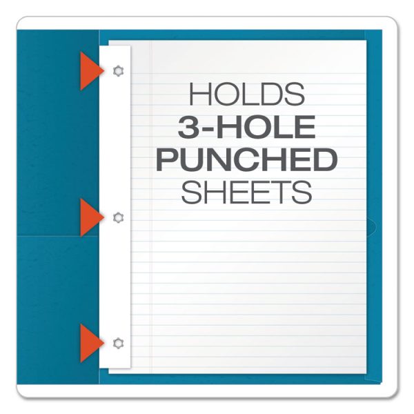 Twin-Pocket Folders With 3 Fasteners, 0.5" Capacity, 11 X 8.5, Assorted, 25/box - Image 3