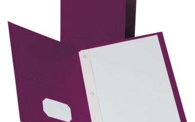 Twin-Pocket Folders With 3 Fasteners, 0.5″ Capacity, 11 X 8.5, Burgundy, 25/box