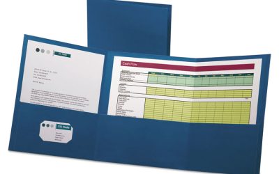 Tri-Fold Folder W/3 Pockets, 150-Sheet Capacity, 11 X 8.5, Blue, 20/box