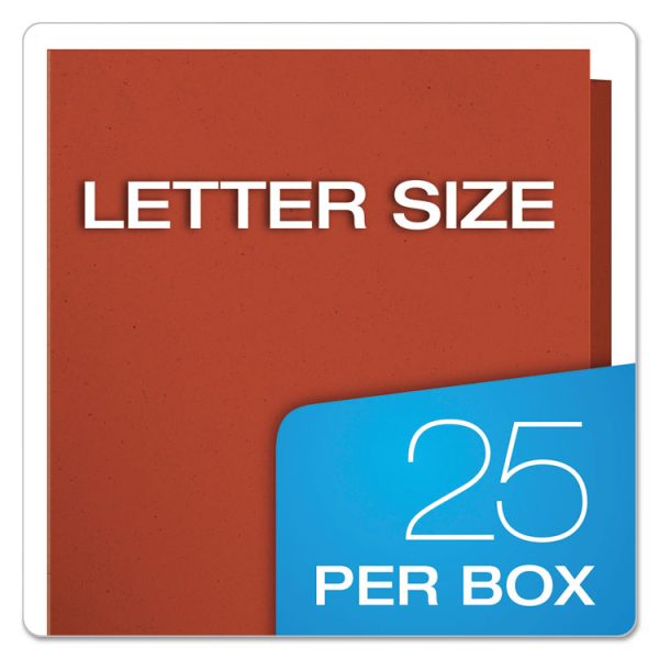 Earthwise By Oxford 100% Recycled Paper Twin-Pocket Portfolio, 100-Sheet Capacity, 11 X 8.5, Red, 25/box - Image 7