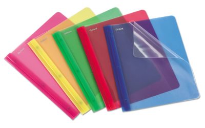 Translucent Poly Clear Front Report Cover, 3 Fastener, 0.5″ Capacity, 11 X 8.5, Assorted, 25/box