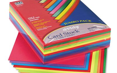 Array Card Stock, 65 lb Cover Weight, 8.5 x 11, Assorted Lively Colors, 250/Pack