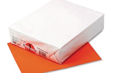 Kaleidoscope Multipurpose Colored Paper, 24 lb Bond Weight, 8.5 x 11, Pumpkin, 500/Ream