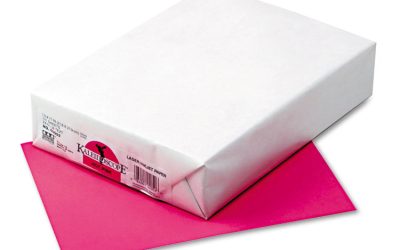 Kaleidoscope Multipurpose Colored Paper, 24 lb Bond Weight, 8.5 x 11, Hot Pink, 500/Ream