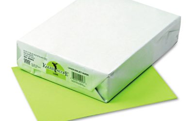 Kaleidoscope Multipurpose Colored Paper, 24 lb Bond Weight, 8.5 x 11, Lime, 500/Ream