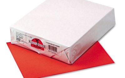 Kaleidoscope Multipurpose Colored Paper, 24 lb Bond Weight, 8.5 x 11, Rojo Red, 500/Ream