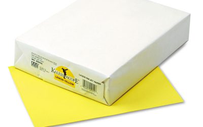 Kaleidoscope Multipurpose Colored Paper, 24 lb Bond Weight, 8.5 x 11, Lemon Yellow, 500/Ream
